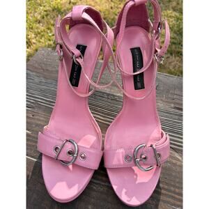 STEVEN Pink Ankle-strap Peep-toe Pump Sandals Sz 8.5